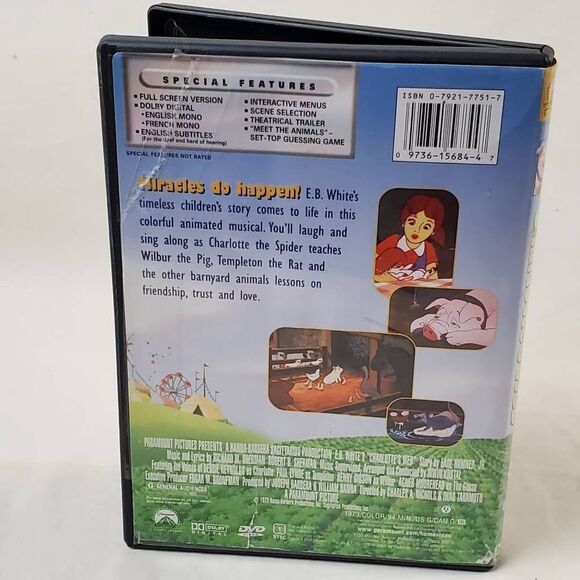 Charlotte's Web - PG (1973 Film) Family/Adventure [DVD] - Picture 4 of 4
